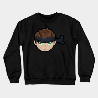 Metal Gear Solid - Solid Snake Chibi Sticker Crewneck Sweatshirt